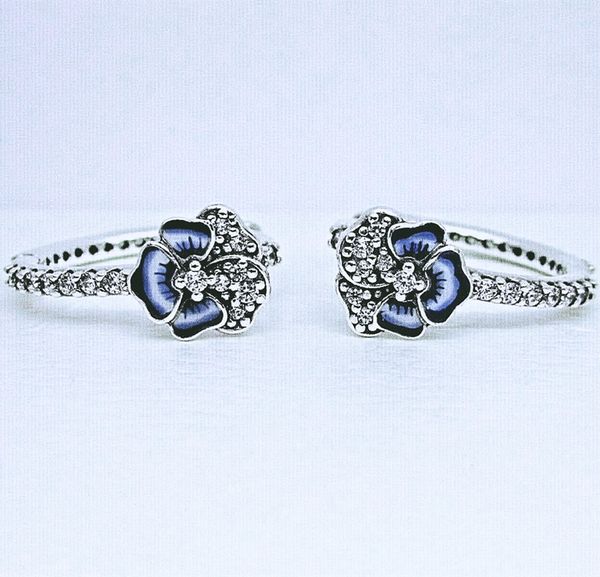 925 sterling silver ring women pandoraer earring with logo ale gift blue pansy flower hoop earrings earring jewelry
925 sterling silver ring women pandoraer earring with logo ale gift blue pansy flower hoop earrings earring jewelry