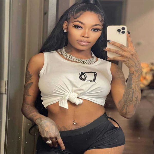 fashion designer t shirt women tracksuits slim shorts sleeveless tshirt two piece girls cotton sports suit streetwear usa size, Gray
fashion designer t shirt women tracksuits slim shorts sleeveless tshirt two piece girls cotton sports suit streetwear usa size, Gray