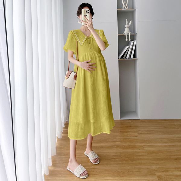 maternity dresses french vintage chiffon summer clothes for pregnant women solid turn collar puff sleeve cute pregnancy vestidos 230320, White
maternity dresses french vintage chiffon summer clothes for pregnant women solid turn collar puff sleeve cute pregnancy vestidos 230320, White