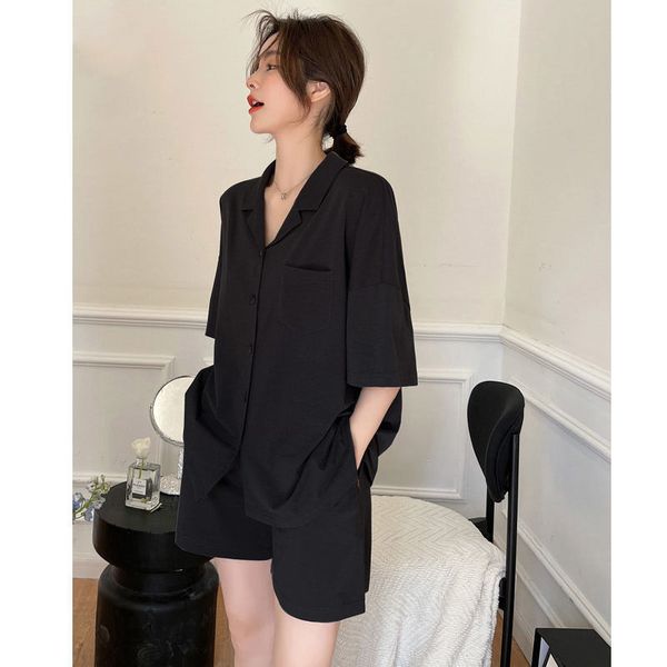 women's sleepwear qweek pajamas for couples brief black 2 piece female sets sleepwear solid pijama summer suits with shorts pyjamas lou, Black;red
women's sleepwear qweek pajamas for couples brief black 2 piece female sets sleepwear solid pijama summer suits with shorts pyjamas lou, Black;red