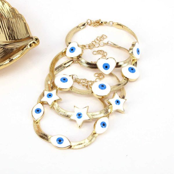 luxury ornaments316l stainless steel blue eye charm bracelet for women rustproof gold color girls wrist jewelry party wedding gifts, Silver
luxury ornaments316l stainless steel blue eye charm bracelet for women rustproof gold color girls wrist jewelry party wedding gifts, Silver