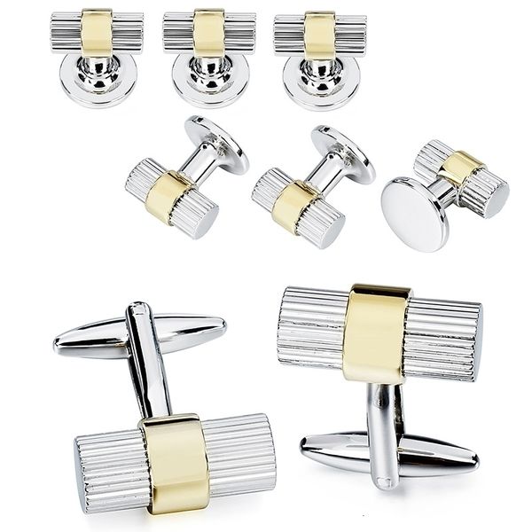 cuff links hawson rhodium cylinder links tuxedo studs set for mens wedding shirt stylish metal links 230320, Silver
cuff links hawson rhodium cylinder links tuxedo studs set for mens wedding shirt stylish metal links 230320, Silver