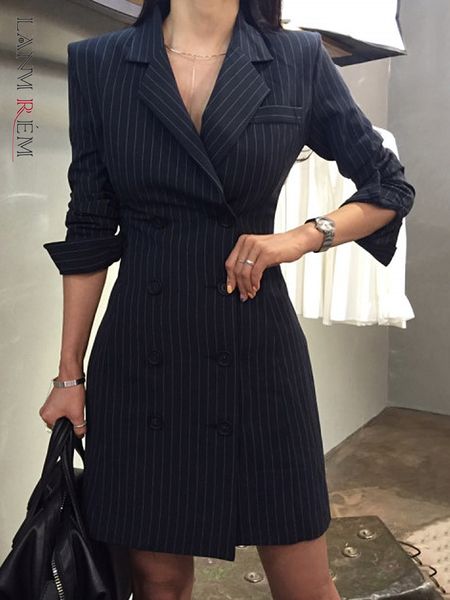 women's suits blazers lanmrem striped contrast color waist slim long for women aline vneck double breasted temperament coat 2023 2l2286, White;black
women's suits blazers lanmrem striped contrast color waist slim long for women aline vneck double breasted temperament coat 2023 2l2286, White;black