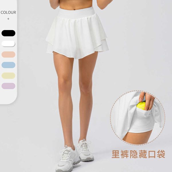 women's shorts spring and summer new yoga skirt loose and breathable running skirt and pants anti light holiday two-piece fitness skirt, White;black
women's shorts spring and summer new yoga skirt loose and breathable running skirt and pants anti light holiday two-piece fitness skirt, White;black