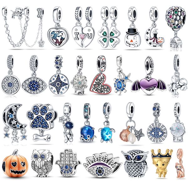 925 siver beads charms for pandora charm bracelets designer for women evil eye owl air balloon blue charms, Bronze;silver
925 siver beads charms for pandora charm bracelets designer for women evil eye owl air balloon blue charms, Bronze;silver