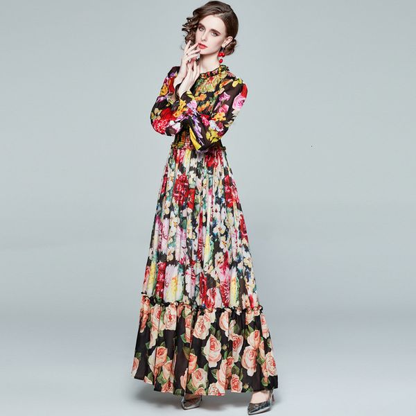 ld linda della fashion runway summer long sleeve maxi dress women's elastic waist floral print elegant party holiday long dress 210309, Black;gray
ld linda della fashion runway summer long sleeve maxi dress women's elastic waist floral print elegant party holiday long dress 210309, Black;gray