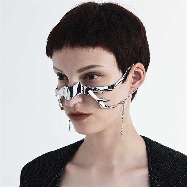 gothic hip hop metal mechanical mecha alien fluid face ornament earrings boys girls street cool party jewelry gifts 06013-111, Slivery;golden
gothic hip hop metal mechanical mecha alien fluid face ornament earrings boys girls street cool party jewelry gifts 06013-111, Slivery;golden