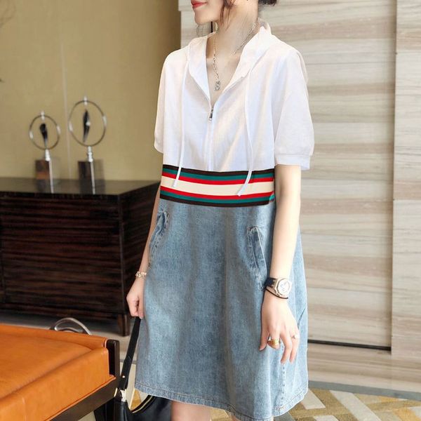 casual dresses streetwear hooded denim patchwork summer midi dress women's clothing pockets fashion drawstring casual straight zipper d, Black;gray
casual dresses streetwear hooded denim patchwork summer midi dress women's clothing pockets fashion drawstring casual straight zipper d, Black;gray