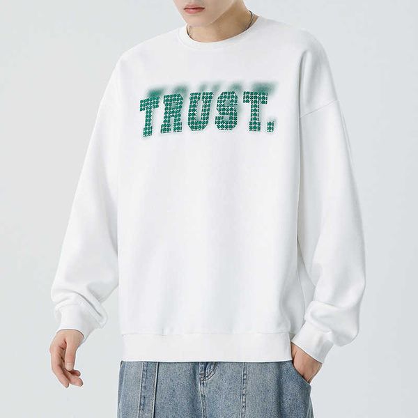 men's hoodies kun hai peng yun men's wear american sports casual guards men's autumn new style couple foam print loose, Black