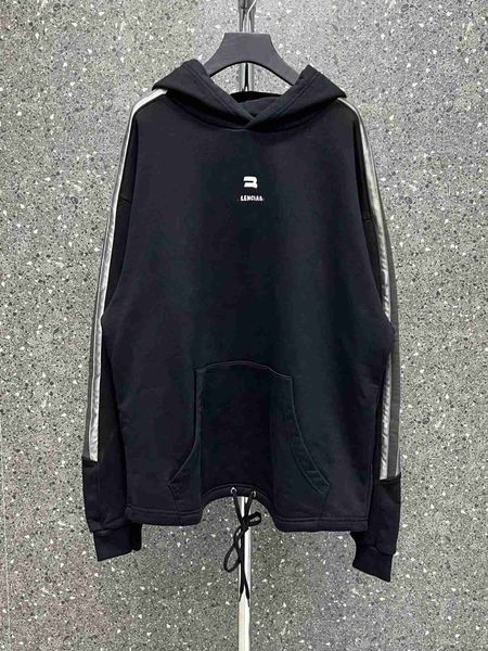 plush t shirt designer luxury coats balciga edition b hooked stripe hoodie with knitted dyed fabric os loose couple fit, Black
plush t shirt designer luxury coats balciga edition b hooked stripe hoodie with knitted dyed fabric os loose couple fit, Black
