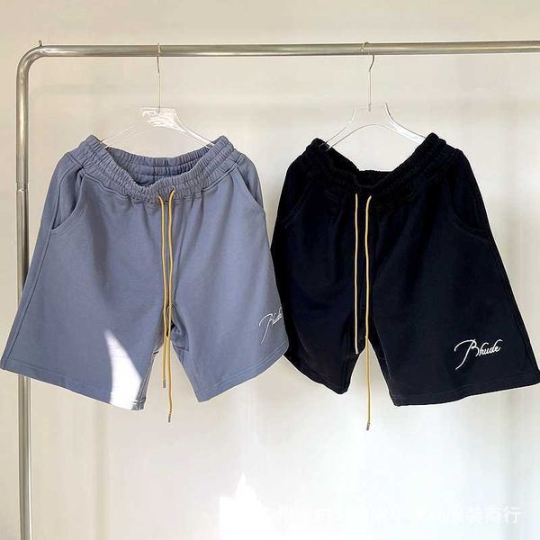 men's pants rhude embroidered drawstring shorts summer high street fashion loose casual men's and women's american sports cap, Black
men's pants rhude embroidered drawstring shorts summer high street fashion loose casual men's and women's american sports cap, Black