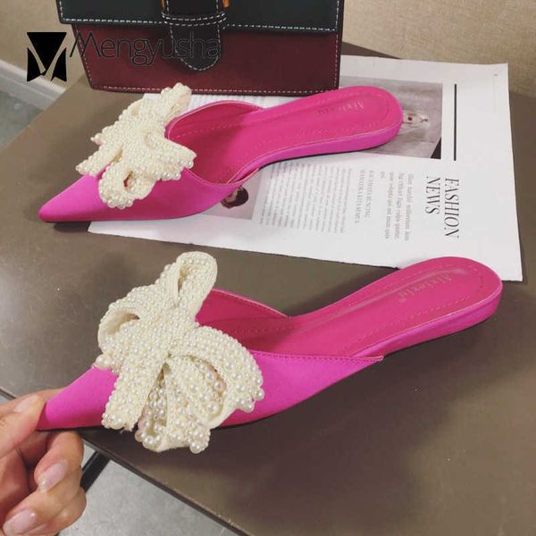 sandals upscale big pearl bow slippers women pointed toe silk sandals beading bowtie mules shoes woman outdoor slides flip flops c647 g23032, Black
sandals upscale big pearl bow slippers women pointed toe silk sandals beading bowtie mules shoes woman outdoor slides flip flops c647 g23032, Black