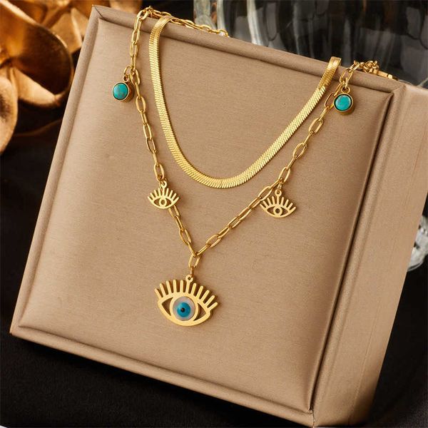 luxury ornaments316l stainless steel blue eye shape pendant necklace for women fashion gold color girls jewelry wedding party accessory, Silver
luxury ornaments316l stainless steel blue eye shape pendant necklace for women fashion gold color girls jewelry wedding party accessory, Silver