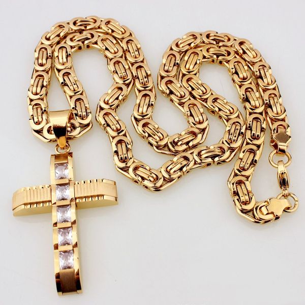 cross chain pendant necklaces men's jewelry electroplating gold -plated rhinestone pendant pendant section necklace, Silver
cross chain pendant necklaces men's jewelry electroplating gold -plated rhinestone pendant pendant section necklace, Silver