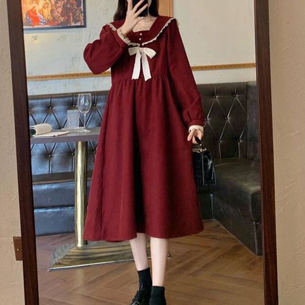 casual dresses size 6xl 150kg winter dress for women long sleeve loose vintage dresses ladies casual large bow neck red black sweet dresses, Black;gray
casual dresses size 6xl 150kg winter dress for women long sleeve loose vintage dresses ladies casual large bow neck red black sweet dresses, Black;gray