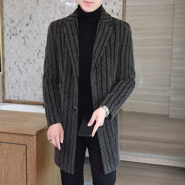 men's wool blends men's comfortable fashion trend handsome wool coat in the long trench woollen 230320, Black
men's wool blends men's comfortable fashion trend handsome wool coat in the long trench woollen 230320, Black