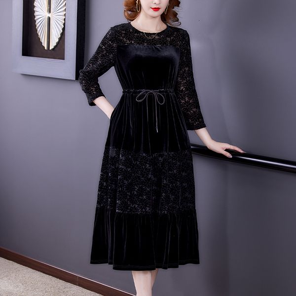 casual dresses autumn winter black velvet thick warm midi dress women hook flower hollow elegant bodycon dress korean vintage casual dress 2, Black;gray
casual dresses autumn winter black velvet thick warm midi dress women hook flower hollow elegant bodycon dress korean vintage casual dress 2, Black;gray