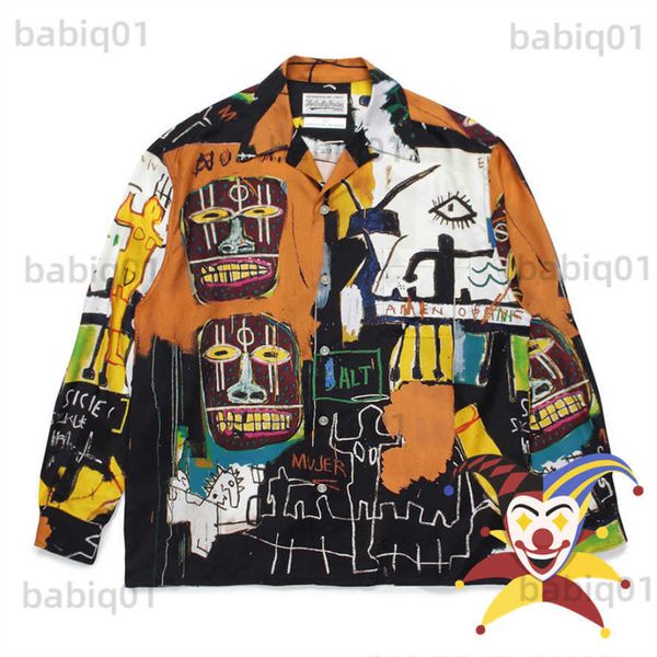men's casual shirts graffiti hawaiian long sleeve wacko maria shirt men women 1 1 version wacko maria shirts t230321, White;black
men's casual shirts graffiti hawaiian long sleeve wacko maria shirt men women 1 1 version wacko maria shirts t230321, White;black