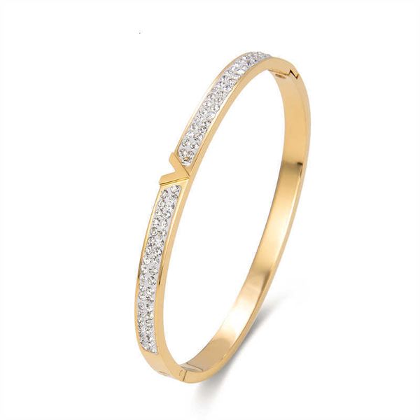 luxury ornaments fysara latest classic inlay full zircon bangle for women stainless steel gold color v design bracelet cuff simple trendy je, Silver
luxury ornaments fysara latest classic inlay full zircon bangle for women stainless steel gold color v design bracelet cuff simple trendy je, Silver