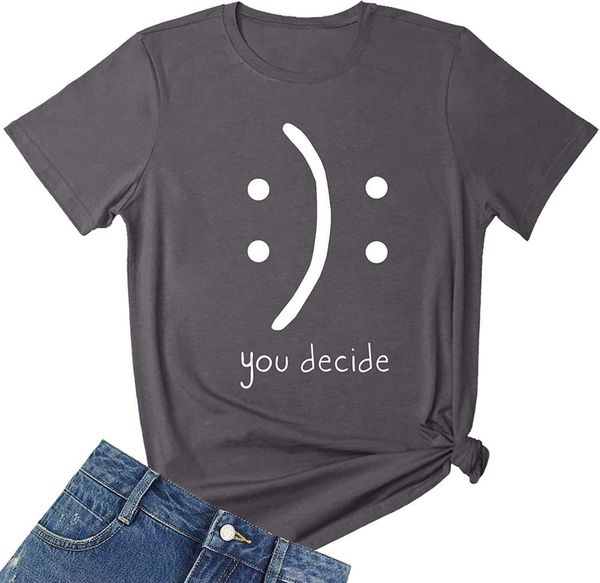 women's -shirts smile pattern cotton funny design casual short sleeve cotton tees62g6, White
women's -shirts smile pattern cotton funny design casual short sleeve cotton tees62g6, White