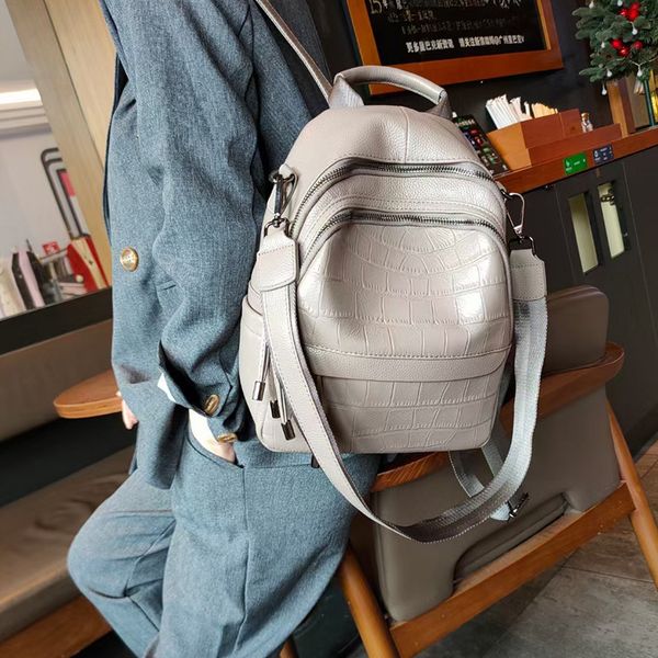 school bag backpack designer real cow leather travel casual shoulder bags fashion teenagers girls 230320
school bag backpack designer real cow leather travel casual shoulder bags fashion teenagers girls 230320