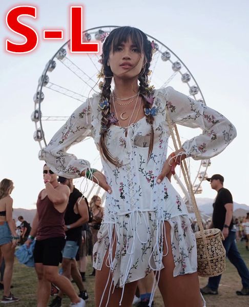 two piece dress elastic waist bohemian beach ladies summer size floral print retro chiffon irregular long 230321, White
two piece dress elastic waist bohemian beach ladies summer size floral print retro chiffon irregular long 230321, White