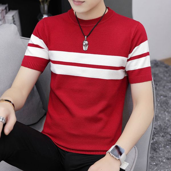 men's t-shirts men's fashion striped short sleeve slim fit t-shirt autumn and winter male casual o-neck knitted sweater tees b185, White;black
men's t-shirts men's fashion striped short sleeve slim fit t-shirt autumn and winter male casual o-neck knitted sweater tees b185, White;black