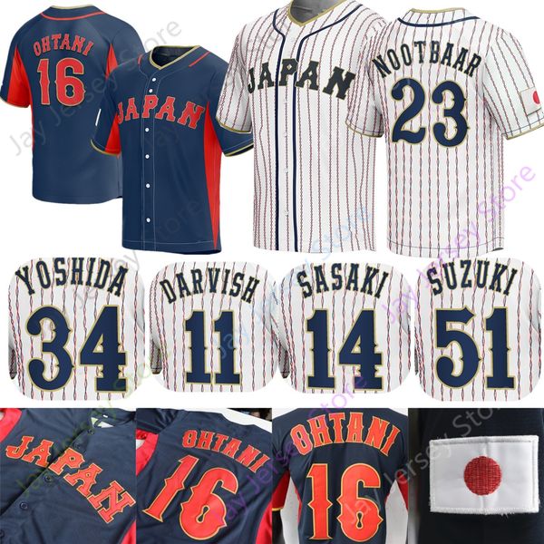 2023 team japan baseball jersey shohei ohtani yu darvish seiya suzuki lars nootbaar masataka yoshida yoshinobu yamamoto kensuke kondo shuto, Blue;black
2023 team japan baseball jersey shohei ohtani yu darvish seiya suzuki lars nootbaar masataka yoshida yoshinobu yamamoto kensuke kondo shuto, Blue;black