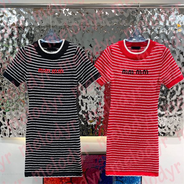 summer short sleeve skirts breathable knitted dress elastic slim stripe a line dress for women, Black
summer short sleeve skirts breathable knitted dress elastic slim stripe a line dress for women, Black