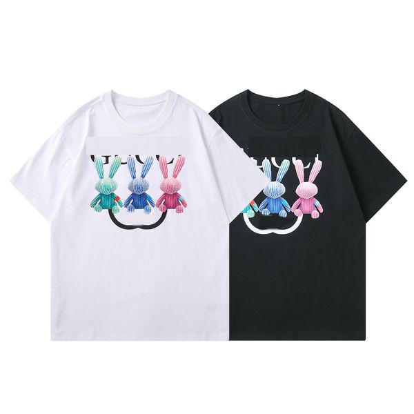 2023 summer new tide brand designer crewneck pattern printed cotton short sleeve t-shirt men's and women's loose casual half sleev, White;black
2023 summer new tide brand designer crewneck pattern printed cotton short sleeve t-shirt men's and women's loose casual half sleev, White;black