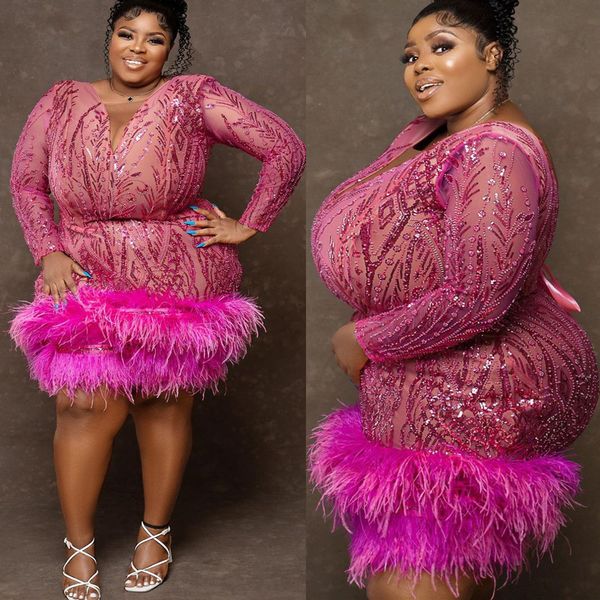 2023 arabic aso ebi sequined lace prom dresses sheath feather evening formal party second reception birthday engagement bridesmaid gowns dre, Black
2023 arabic aso ebi sequined lace prom dresses sheath feather evening formal party second reception birthday engagement bridesmaid gowns dre, Black