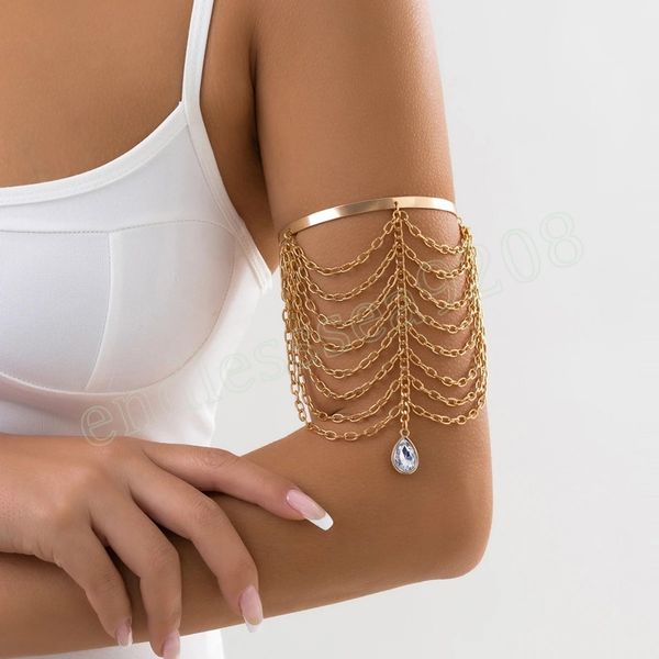 layered chain with crystal pendant upper arm bracelet for women charms trendy open arm cuff bracelets fashion jewelry gifts, Golden;silver
layered chain with crystal pendant upper arm bracelet for women charms trendy open arm cuff bracelets fashion jewelry gifts, Golden;silver