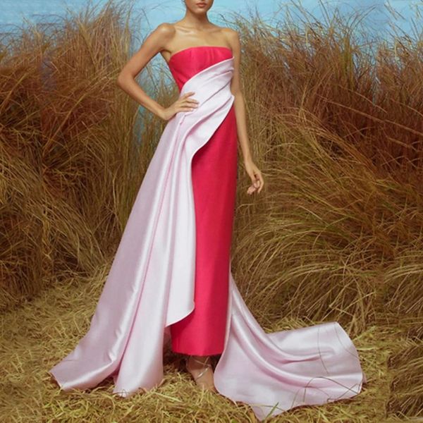 new arrival pink red prom dresses 2023 sleeveless strapless satin women evening formal party gowns elegant 2023 celebrity robe de soiree, Black
new arrival pink red prom dresses 2023 sleeveless strapless satin women evening formal party gowns elegant 2023 celebrity robe de soiree, Black