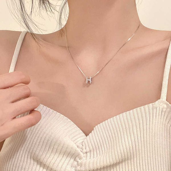 pendant necklaces strands strings flash diamond letter h necklace summer 2021 new women's light luxury niche clavicle chain ins design, Silver
pendant necklaces strands strings flash diamond letter h necklace summer 2021 new women's light luxury niche clavicle chain ins design, Silver