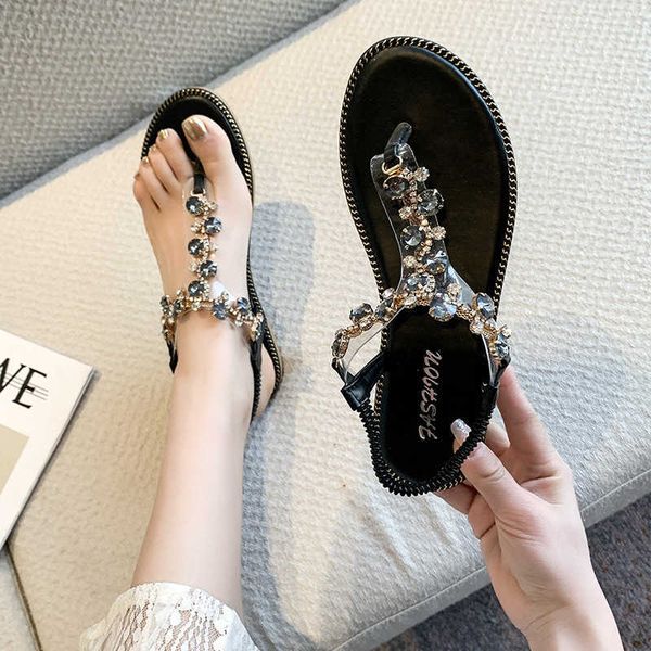 sandals bohemian rhinestone s transparent sandals women flat heel thong sandalias metal chain around crystal sandales femmes 2022 g230321, Black
sandals bohemian rhinestone s transparent sandals women flat heel thong sandalias metal chain around crystal sandales femmes 2022 g230321, Black
