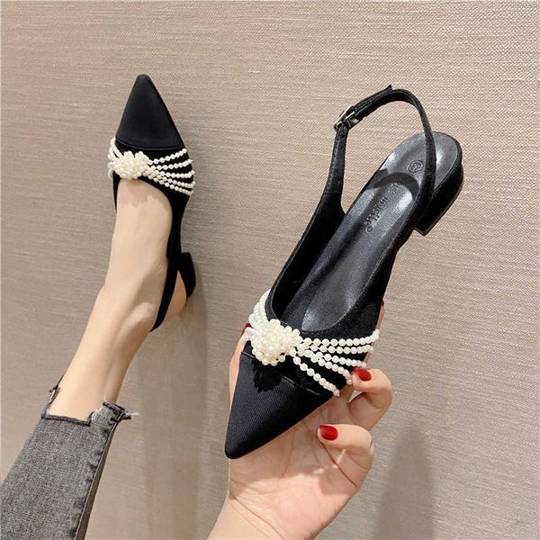 sandals elegant ladies pearl strings pointed toe sandals backsling buckle strap summer shoes woman silk mules pearl bowknot sandalias g23032, Black
sandals elegant ladies pearl strings pointed toe sandals backsling buckle strap summer shoes woman silk mules pearl bowknot sandalias g23032, Black