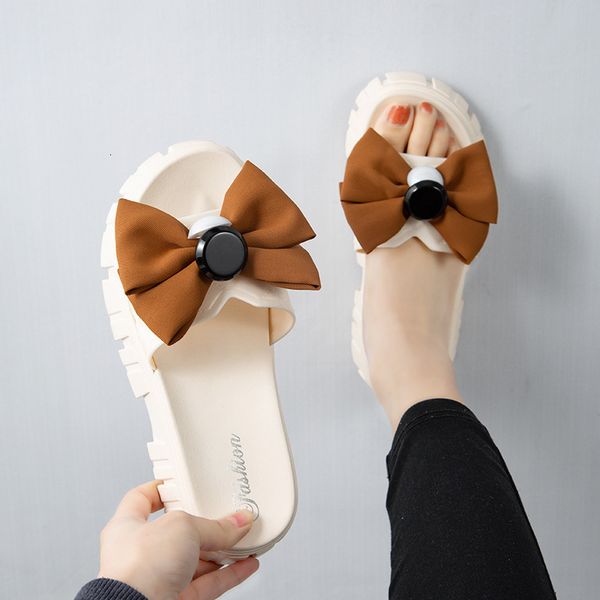 slippers bow tie womens ladies outerwear pvc flat bottom sandals women fashion one word thick 230320, Black
slippers bow tie womens ladies outerwear pvc flat bottom sandals women fashion one word thick 230320, Black