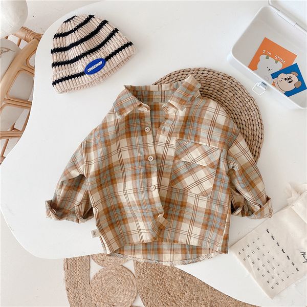 kids shirts korean style boys fashion plaid long sleeve shirts 1-6 years spring autumn pockets cotton loose 230321, White;black
kids shirts korean style boys fashion plaid long sleeve shirts 1-6 years spring autumn pockets cotton loose 230321, White;black