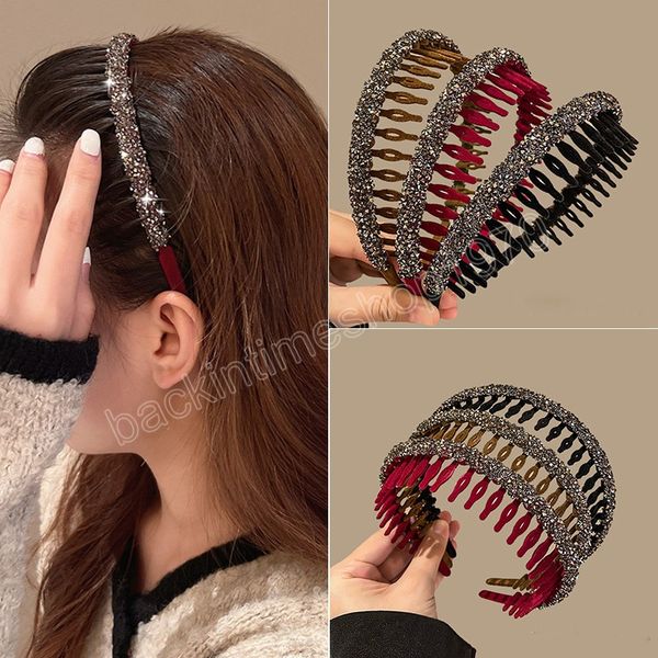 women acrylic flannelette diamond toothed anti-slip hairband washing face korean style head hoop girls fashion headband, Slivery;white
women acrylic flannelette diamond toothed anti-slip hairband washing face korean style head hoop girls fashion headband, Slivery;white