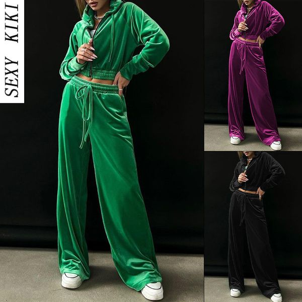 womens two piece pants autumn and winter womens fashion longsleeved hooded sweater gold velvet casual pants suit trousers femal 230321, White
womens two piece pants autumn and winter womens fashion longsleeved hooded sweater gold velvet casual pants suit trousers femal 230321, White