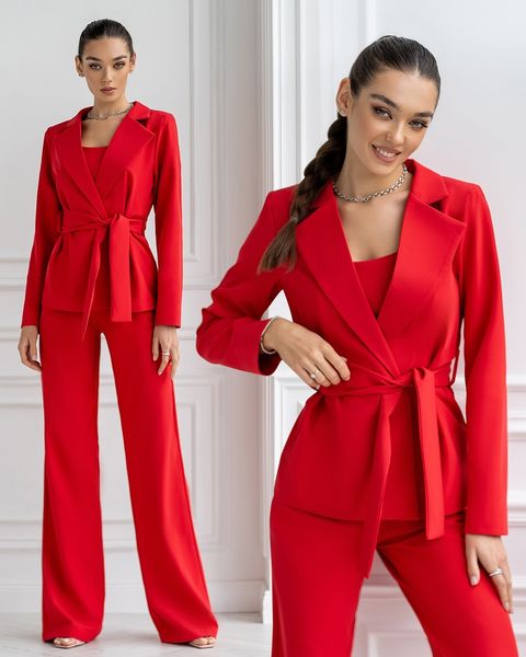 spring tailored women pants suits pure color fashion ladies prom formal guest wear for wedding 2 pieces, Black;red
spring tailored women pants suits pure color fashion ladies prom formal guest wear for wedding 2 pieces, Black;red