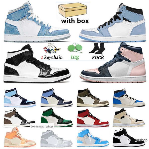 men women jumpman 1 1s high og basketball shoes dark mocha university blue shadow chicago brand sports white traine air jorden jordon, Black
men women jumpman 1 1s high og basketball shoes dark mocha university blue shadow chicago brand sports white traine air jorden jordon, Black