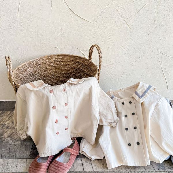 kids shirts 1638c girl clothes cottom hemp shirt spring korean girl's shirt coat long sleeve two row buttons girl's coat 230321, White;black
kids shirts 1638c girl clothes cottom hemp shirt spring korean girl's shirt coat long sleeve two row buttons girl's coat 230321, White;black