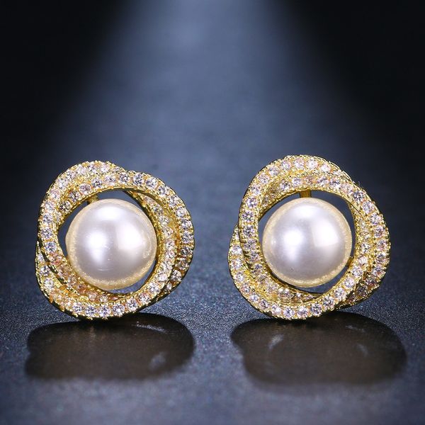 women stud earrings vortex pearl earrings 18k yellow gold filled classic simple style wedding party jewelry gift, Golden;silver
women stud earrings vortex pearl earrings 18k yellow gold filled classic simple style wedding party jewelry gift, Golden;silver
