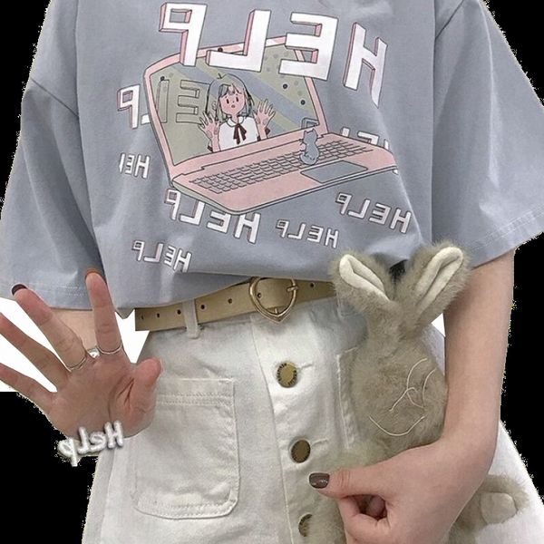 womens tshirt summer tshirt casual tees loose kawaii harajuku blouses funny print short sleeve femme blusas ropa mujer 230321, White
womens tshirt summer tshirt casual tees loose kawaii harajuku blouses funny print short sleeve femme blusas ropa mujer 230321, White