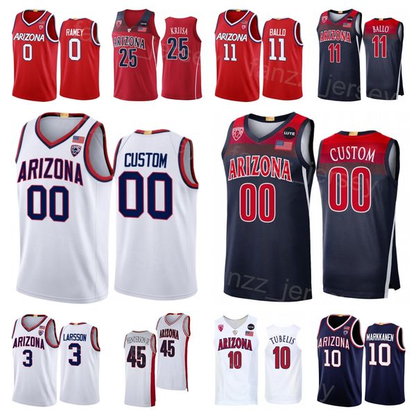 basketball college 10 azuolas tubelis jersey arizona wildcats 11 oumar ballo 0 courtney ramey 25 kerr kriisa 3 pelle larsson 45 cedric hende, Black
basketball college 10 azuolas tubelis jersey arizona wildcats 11 oumar ballo 0 courtney ramey 25 kerr kriisa 3 pelle larsson 45 cedric hende, Black