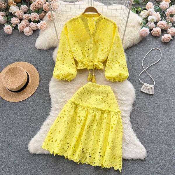 fashion westernization fashion two piece dress summer style vibrant reduced age hollow out lantern sleeve shirt half-length skirt, White
fashion westernization fashion two piece dress summer style vibrant reduced age hollow out lantern sleeve shirt half-length skirt, White