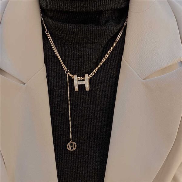 pendant necklaces strands strings light luxury fashion personality h letter necklace female minority design high sense versatile zirconium i, Silver
pendant necklaces strands strings light luxury fashion personality h letter necklace female minority design high sense versatile zirconium i, Silver