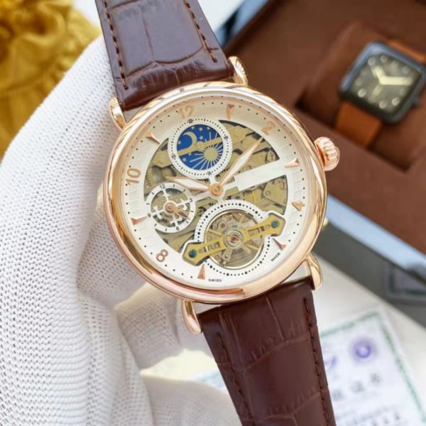 pp men's mechanical watch, automatic machine, belt, hollow out, tourbillon watch uu
pp men's mechanical watch, automatic machine, belt, hollow out, tourbillon watch uu