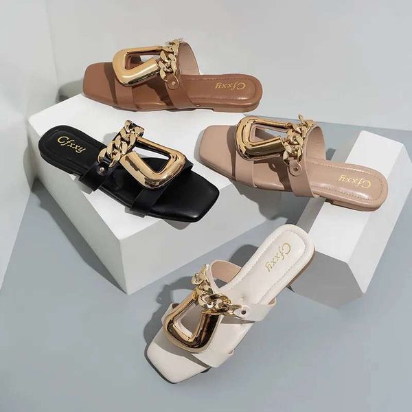sandals 2023 new flats personality exaggerated chain u-buckle slippers women slippers fashion square head outside wear women's flip-flo, Black
sandals 2023 new flats personality exaggerated chain u-buckle slippers women slippers fashion square head outside wear women's flip-flo, Black